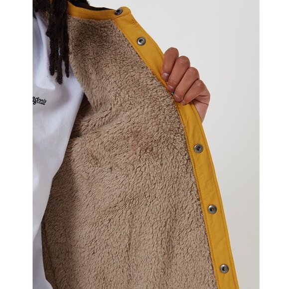 Patagonia Isthmus Quilted Shirt Jacket / Large / Buckwheat Gold Fleece Lined - Picture 5 of 13